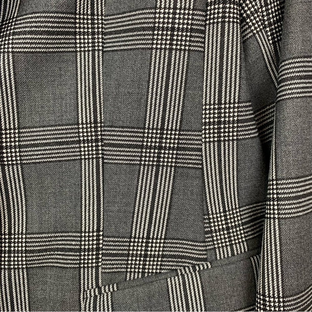 Riani Blazer Sz 8 Wool Blend 2 Buttons Black White Houndstooth Checkered Elegant - Picture 3 of 16